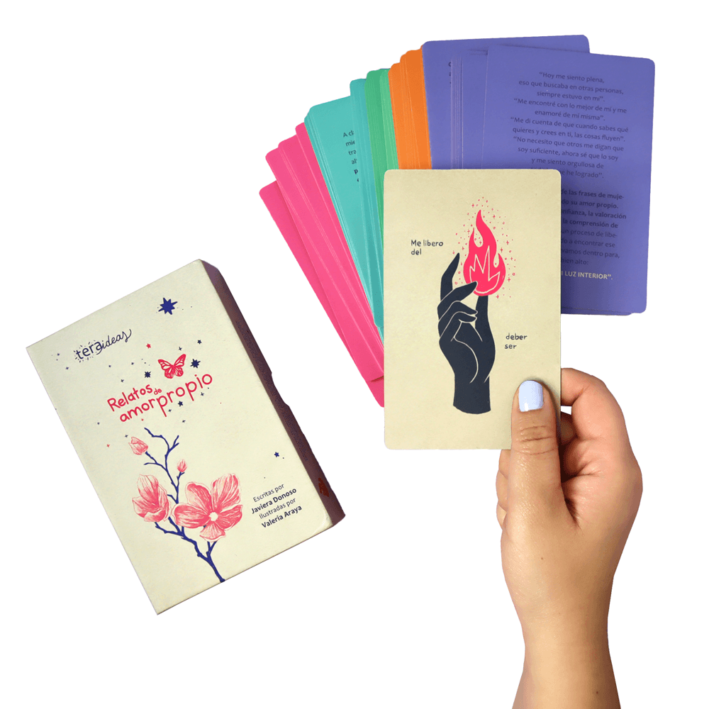 Cartas Relatos de Amor Propio - Autoconocimiento y Autocuidado - Mazo de 50 cartas