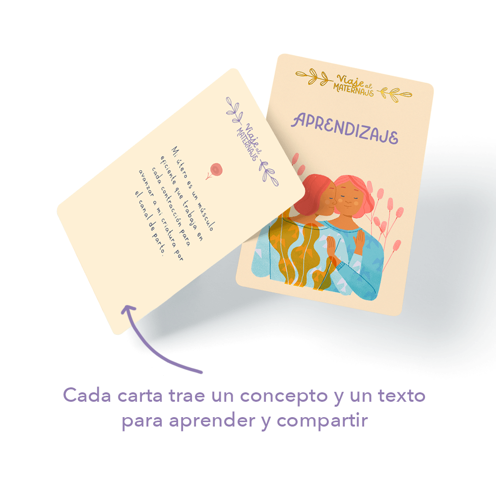 Cartas Viaje al Maternaje – Mazo de 45 cartas de embarazo consciente - Editorial Teraideas