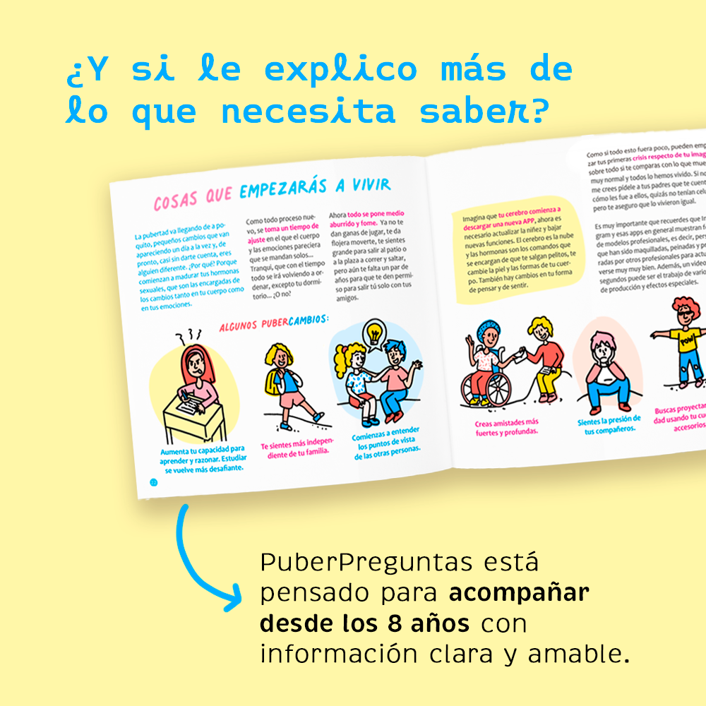 Libro Puber Preguntas para niños desde 8 años - Educación sexual y emocional pubertad - Editorial Teraideas