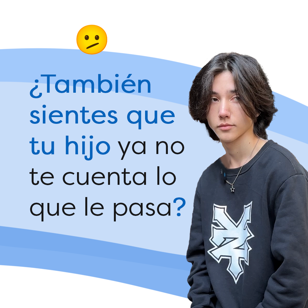 Adulto conversando con un adolescente