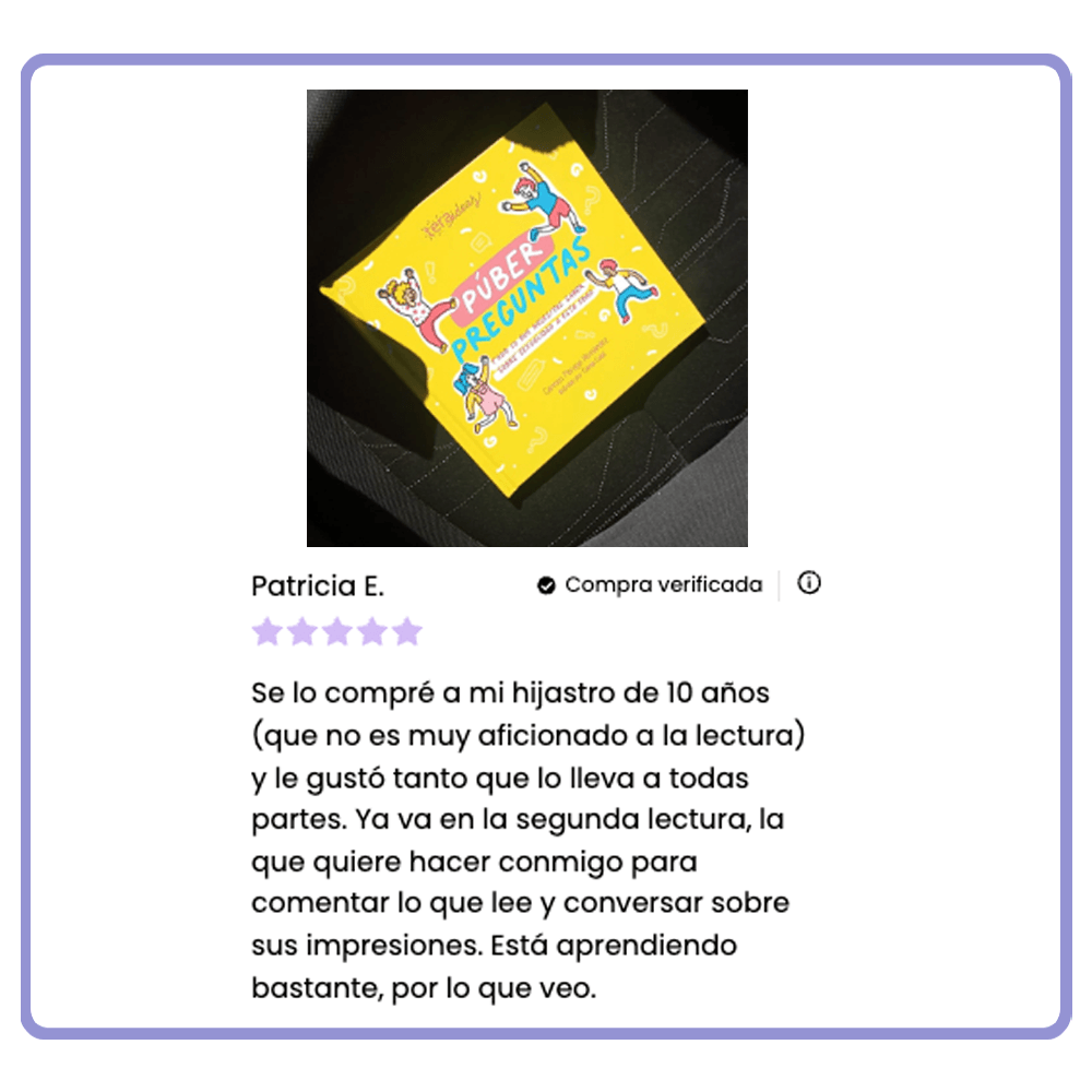 Libro Puber Preguntas para niños desde 8 años - Educación sexual y emocional pubertad - Editorial Teraideas