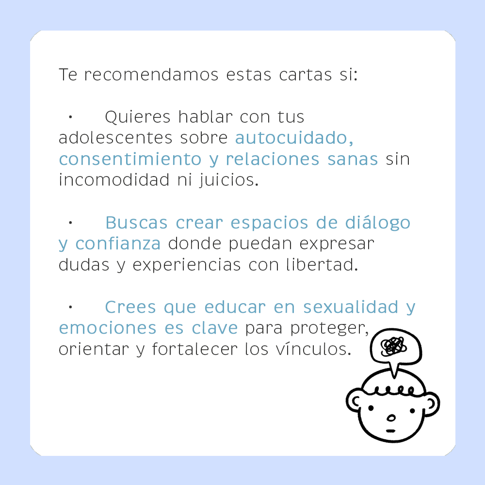 Cartas Te Veo Crecer y Cuidarte - Autocuidado, límites sanos y consentimiento para Adolescentes