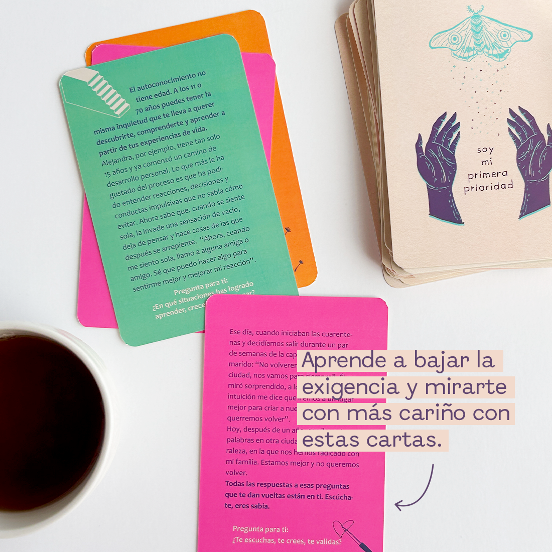 Cartas Relatos de Amor Propio - Autoconocimiento y Autocuidado - Mazo de 50 cartas - Editorial Teraideas