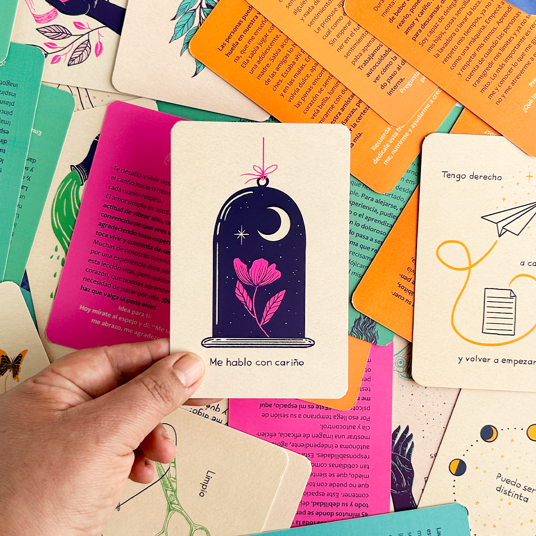 Cartas Relatos de Amor Propio - Autoconocimiento y Autocuidado - Mazo de 50 cartas