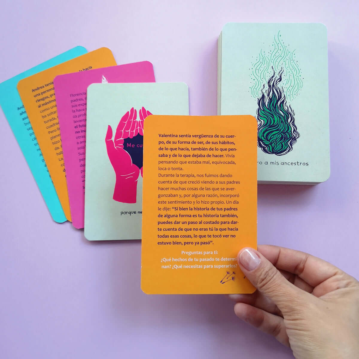 Cartas Relatos de Amor Propio - Autoconocimiento y Autocuidado - Mazo de 50 cartas