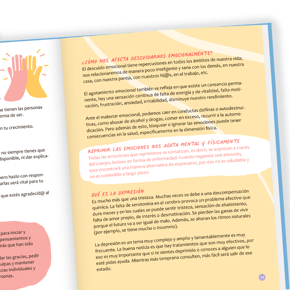 Libro BIEN! - Manual de Autocuidado y Bienestar - Mente, Emociones, Ambiente y Relaciones - Para Jóvenes y Adultos