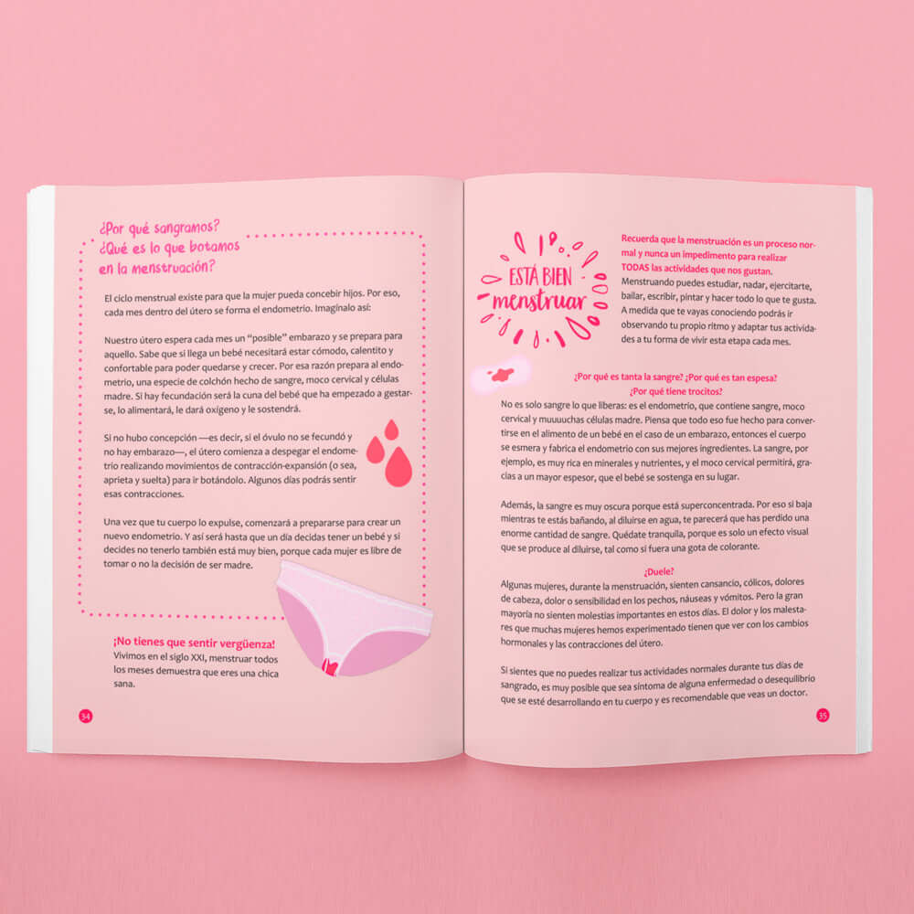 Libro Bienvenida mi luna + guía para padres - Educación emocional y sexual niñas desde 12 años