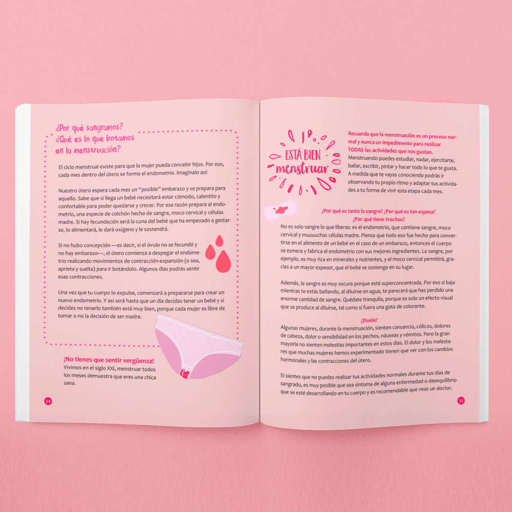 Libro Bienvenida mi luna + guía para padres - Educación emocional y sexual niñas desde 12 años